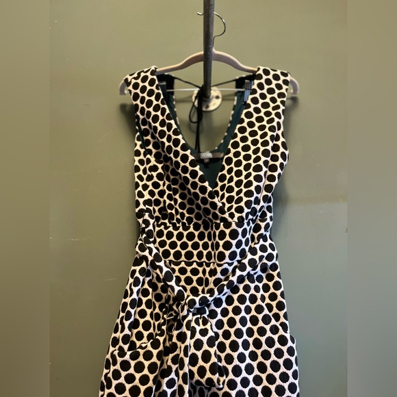 Anthropologie Black and White Polka Dot Jumpsuit - Picture 3 of 8